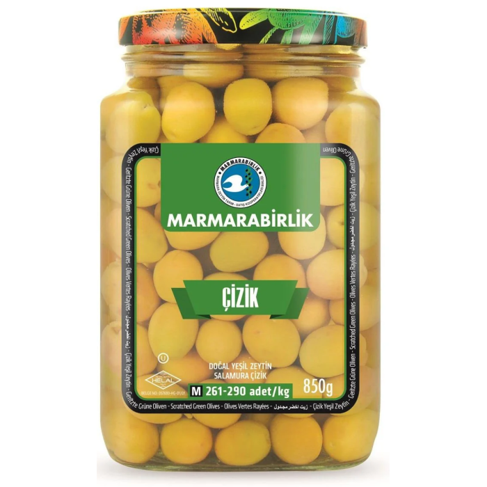 Marmarabirlik Green Olives, Size M - Scratched (850 gr 30oz)
