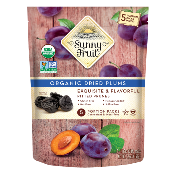 Sunny Fruit Organic Dried Plum (150 gr 5.3oz)