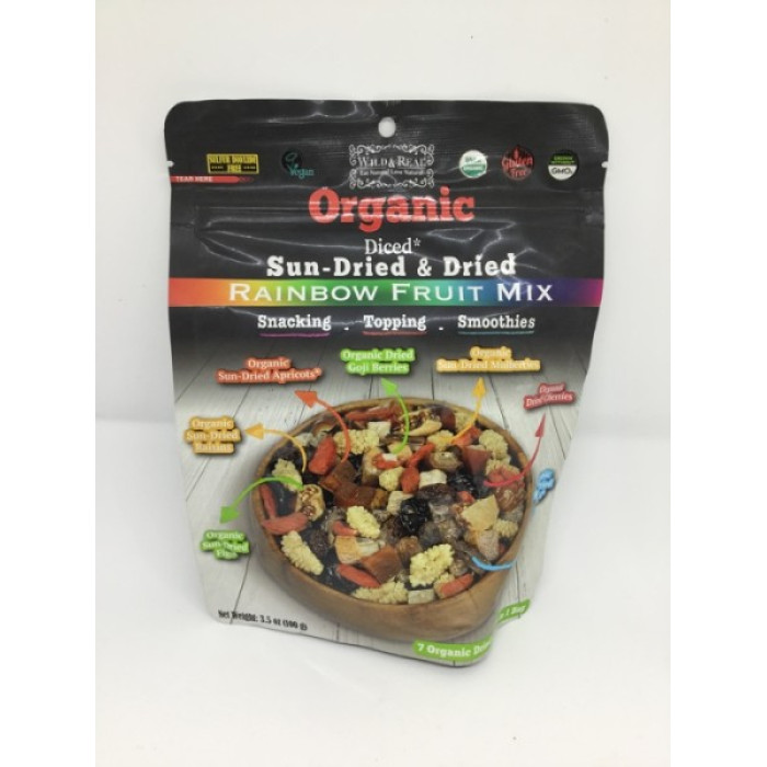 Wild&Real Organic Dried Rainbow Fruit Mix (100 gr 3.5oz)