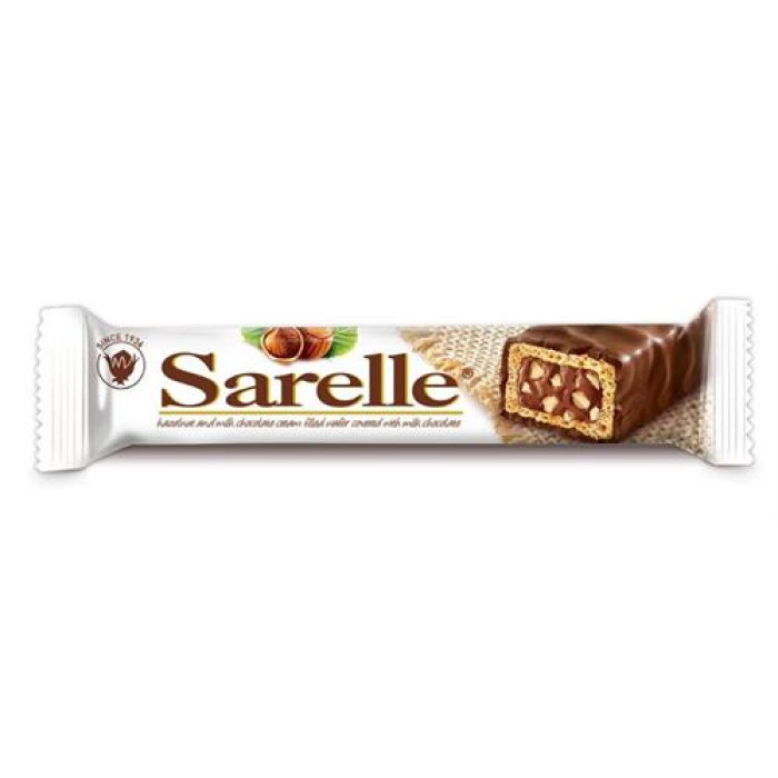 Sarelle Hazelnut and Milk Chocolate Cream Filled Wafer Covered with Milk Chocolate
