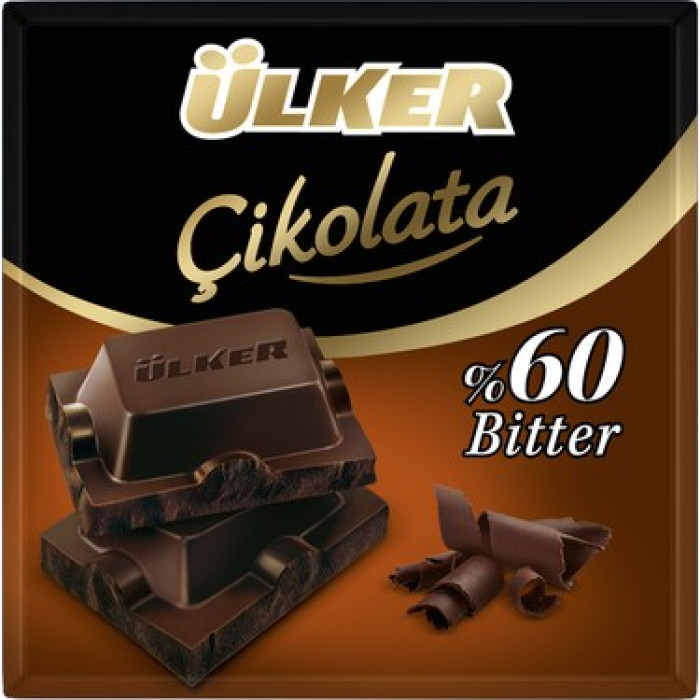 Ulker Bitter Chocolate Bar %60 Cocoa (60 gr 2.1oz)