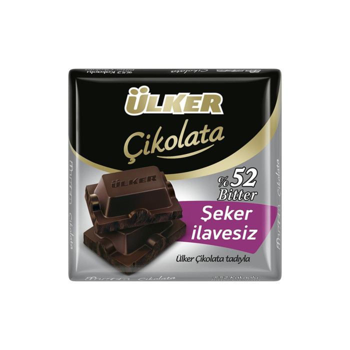 Ulker Bitter Chocolate No Sugar Added (60 gr)