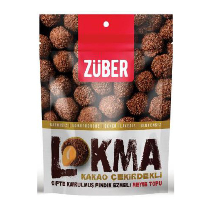 Züber Lokma Cacao Seeds with Double Roasted Hazelnut Fruit Ball